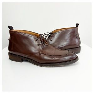 Johnston & Murphy Brown Leather Chukka Boots Men's Size 9 Shinny Dressy